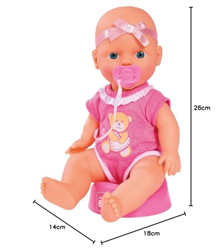 Simba New Born Baby Cute Doll - 30cm Vinyl Doll with Drinking & Wet Function 12
