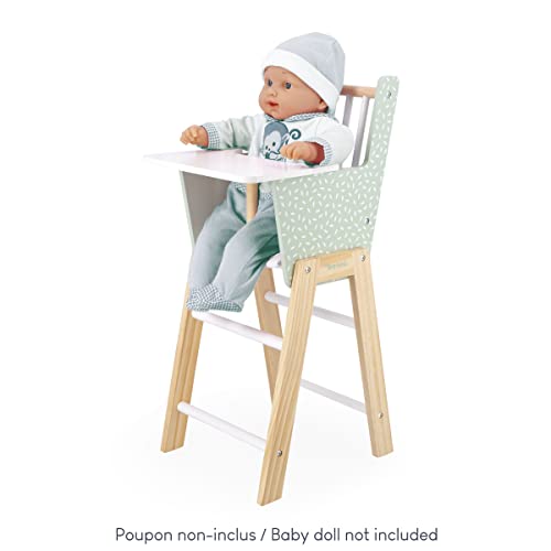 Janod Zen FSC Wood Doll Highchair Accessory for Pretend Play Toys 11