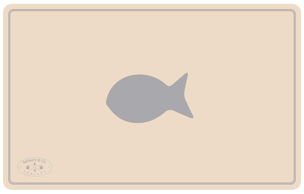 Banbury & Co Luxury Cat Feeding Mat - Non-Slip Silicone Base | 450x300mm | Clear