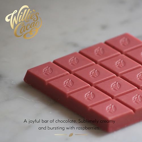 Willie's Cacao Bar - Raspberries and Cream, White Chocolate with Real Raspberries, 50g 6
