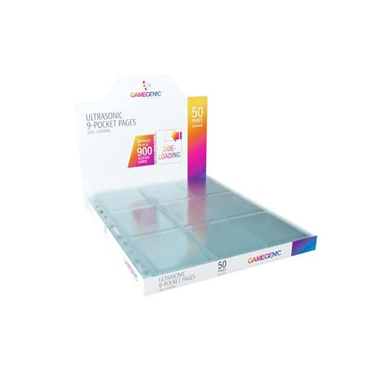 Gamegenic Ultrasonic 9-Pocket Pages - 50 Count | Sideloading Display | Fits Standard Binders