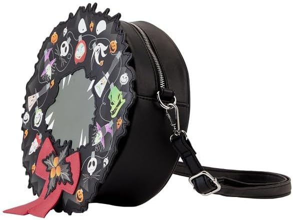 Loungefly The Nightmare Before Christmas Wreath Crossbody Bag (WDTB2875)