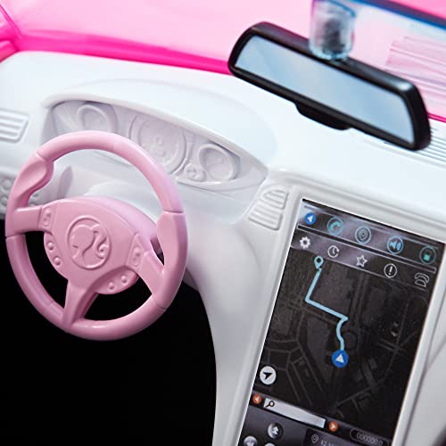 Barbie HBT92 Convertible Vehicle - Sporty Pink Car with Realistic Details for Kids 2