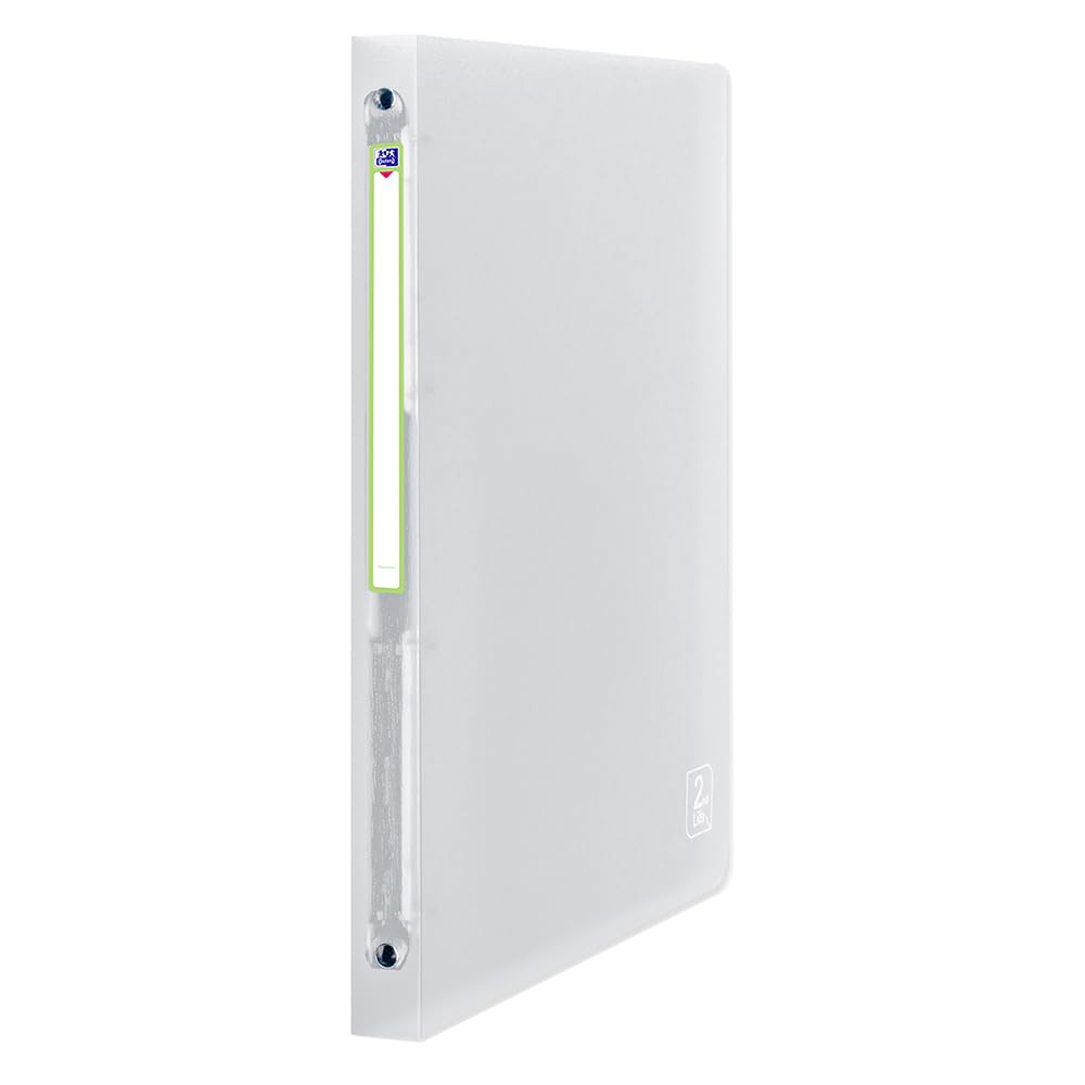 Oxford 2nd Life A4 O-Ring Binder - 20mm Spine, 4 Rings, Clear Polypropylene