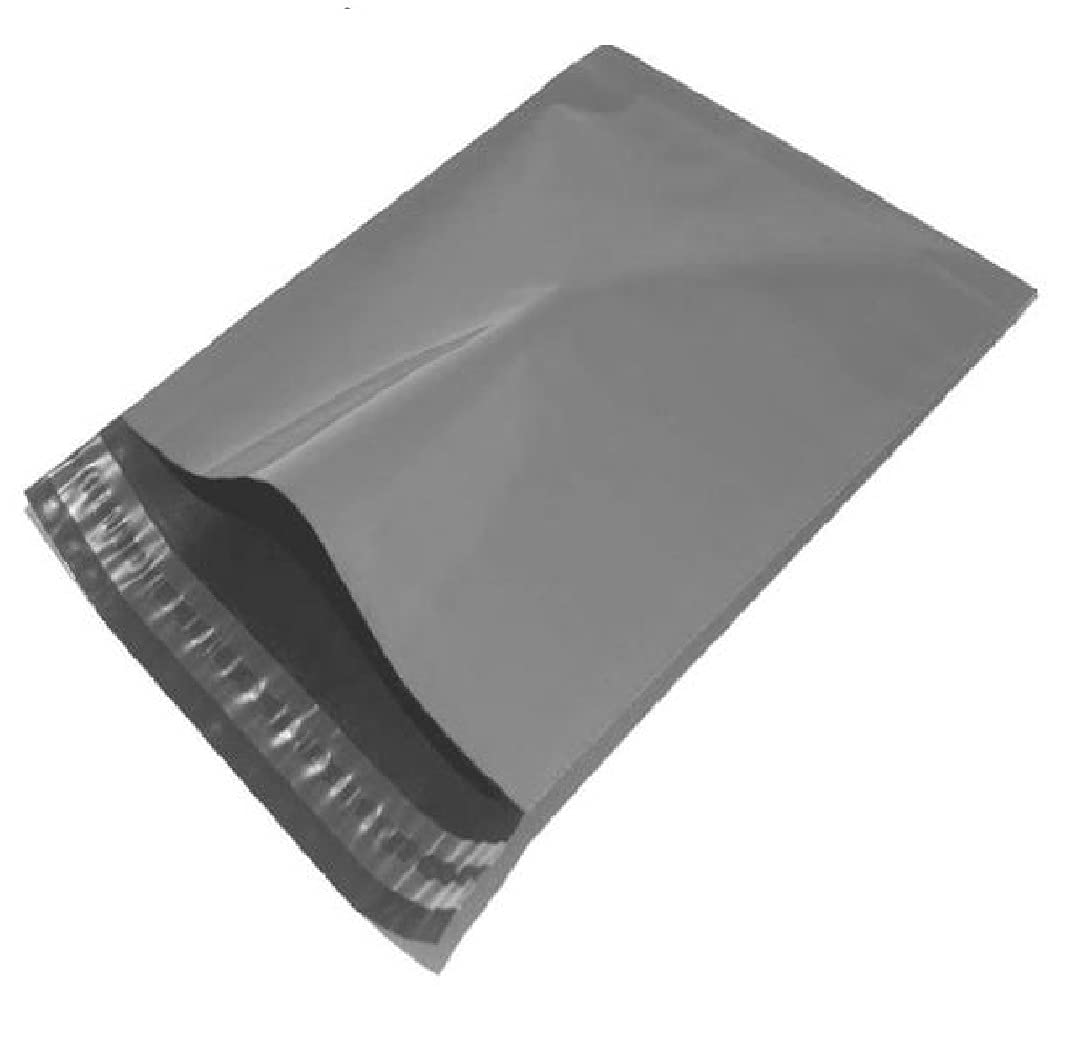 G4GADGET Grey Poly Mailing Bags - 50 Pack, 10x14 Size | Heavy Duty, Waterproof Shipping Mailers 4