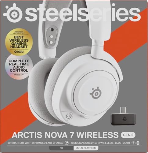 SteelSeries Arctis Nova 7 Wireless Gen 2 - 2.4GHz + Bluetooth Gaming Headset for PC, PS5, Xbox, Switch 26
