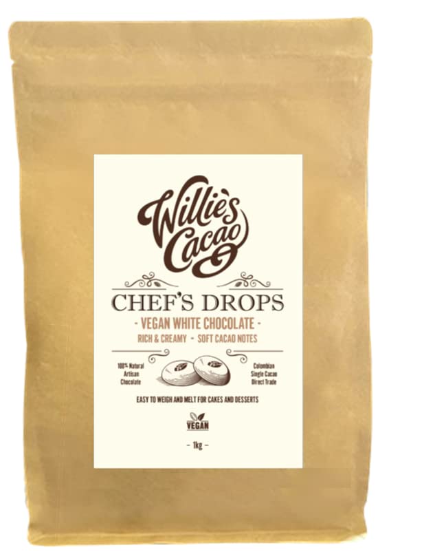 Willie's Cacao - Vegan White Chocolate Chef's Drops1kg - Couverture Chocolate 4