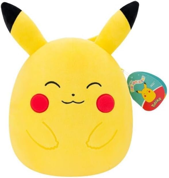 Squishmallows Pikachu Pokémon Plush Toy - 25 cm Tall | Classic Edition | Ultra Soft