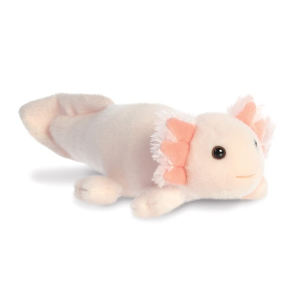 AURORA Mini Flopsie Axel Axolotl Stuffed Toy - Pink, Eco-friendly, Suitable from Birth 1