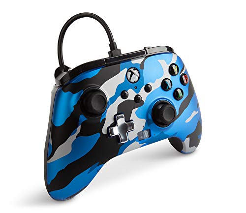 PowerA Enhanced Wired Controller - Xbox Series X|S & Xbox One Edition (Metallic Blue Camo) (1518911-02)