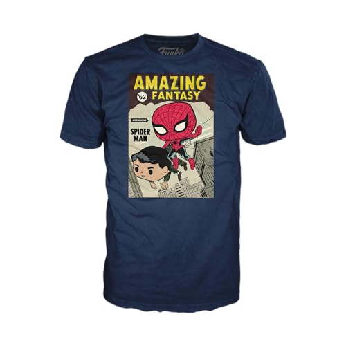 Funko Pop! & Tee Marvel Comics - Spider-Man Comic Cover Metallic Vinyl Figure & T-Shirt Bundle (77949)