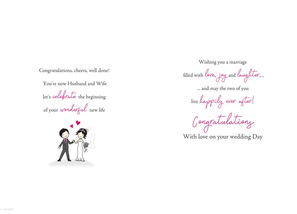Piccadilly Greetings Wedding Card - To a Happy Couple | 9 x 6 Inches | Multicolor 2