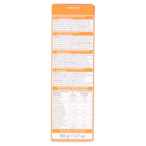 Elizabeth Shaw Dark Chocolate Orange Flutes 105g - Milk Chocolate with Orange Centre 4