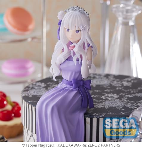 Sega Goods Re:ZERO -Starting Life in Another World- Emilia Dressed-Up Party PM Perching Figure (SG50423)