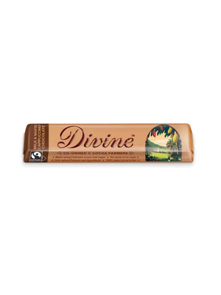 Divine Milk & White Chocolate Cappuccino Bars - 30 x 35g