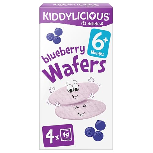 Kiddylicious Blueberry Mini Wafers - Gluten Free & Dairy Free Baby Snack for Little Hands 7