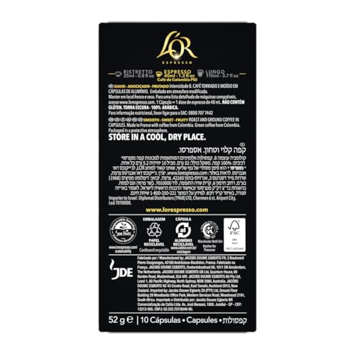 L'OR Origins Colombia Coffee Pods - Citrus Fruit Flavour & Elegant Aftertaste | 100 Capsules | Compatible with Nespresso 4