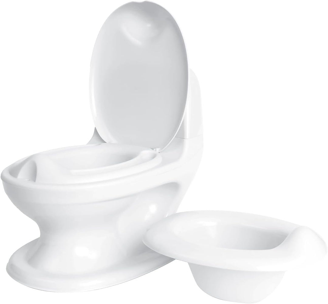 Nuby My Real Mini Size Toilet with Lid and Flush Sound - Realistic Potty Training Toilet for Toddlers