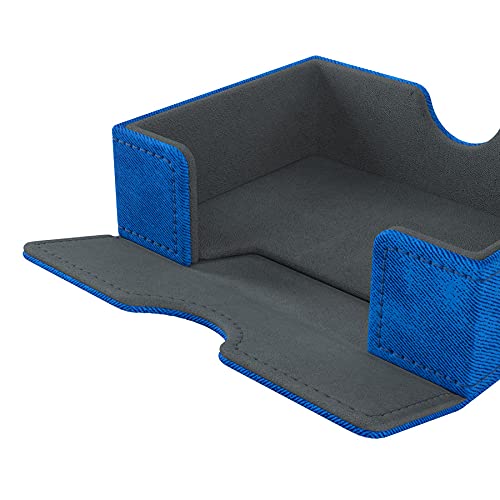 Gamegenic Card's Lair 400+ Card Box | Blue | Magnetic Closure | 2 Removable Drawers 9
