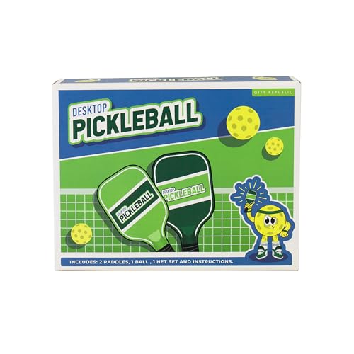 Gift Republic Desktop Pickleball Set - Complete Tabletop Game for 2 Players | Wood Material