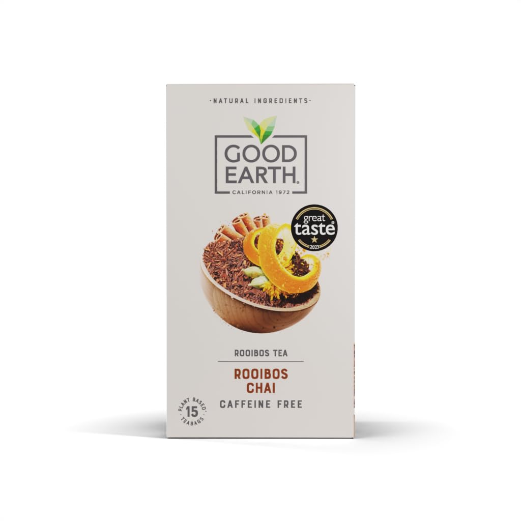 Good Earth Tea Co. Rooibos Chai Tea Bags - Naturally Caffeine Free, Spiced Blend | 15 Count 1
