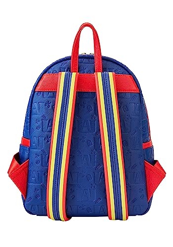 Loungefly My Hero Academia Group Debossed Logo Mini Backpack (Blue)