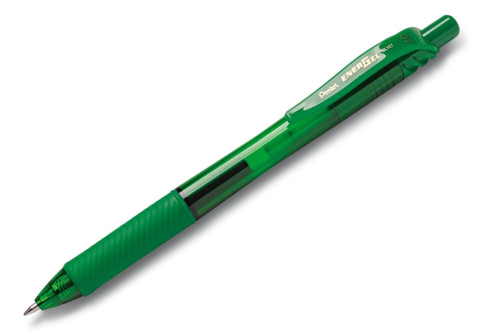 Pentel EnerGel X Rollerball Pen - Green Ink | 0.7mm Tip | Retractable
