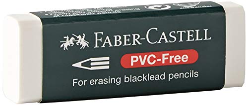 Faber-Castell Vinyl Cube Eraser - Dust-Free Smudge-Free Erasing | White | 65x25x13mm 3