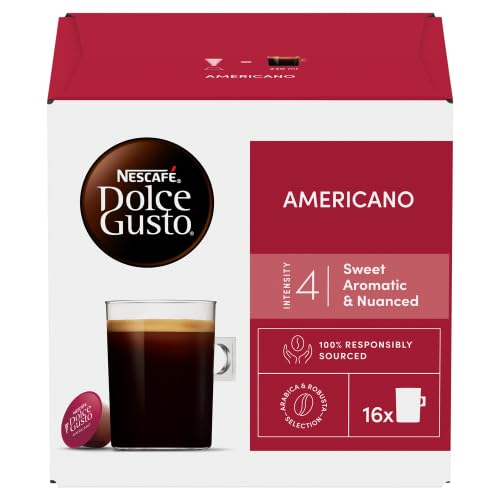 Nescafé Dolce Gusto Americano Single-Serve Coffee Capsules | 3 Packs of 16 Pods (48 Cups Total)