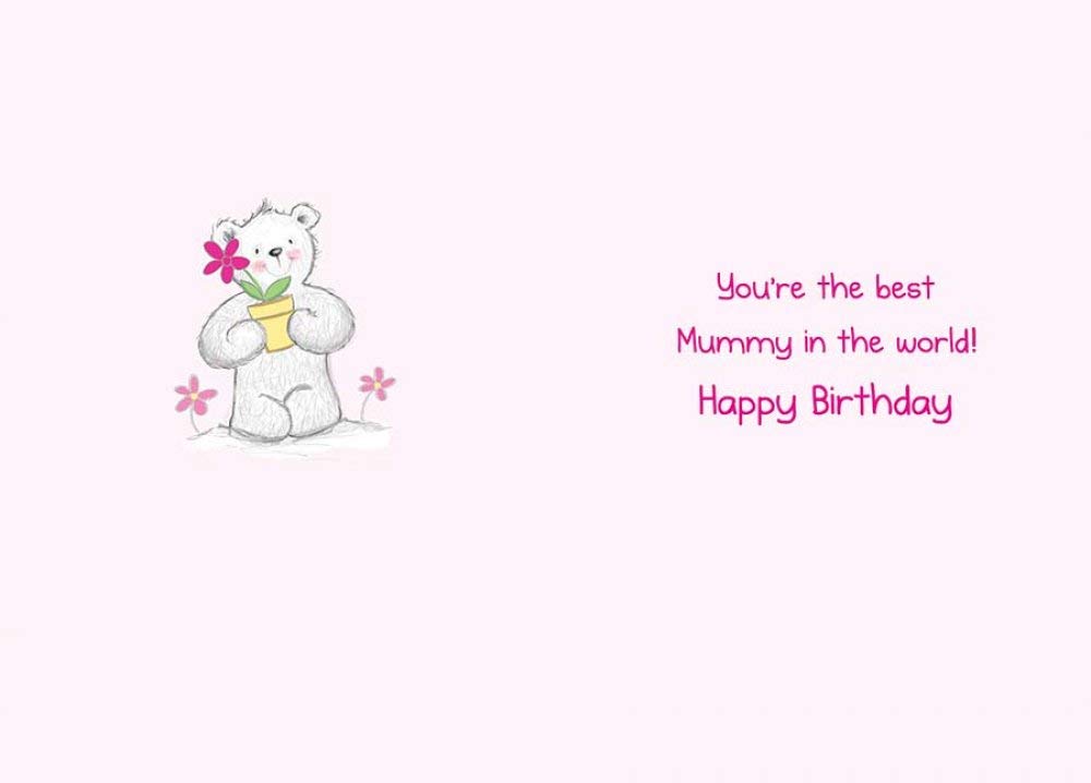 Piccadilly Greetings Traditional Mummy Birthday Card | 7 x 5 Inches | Pink 2