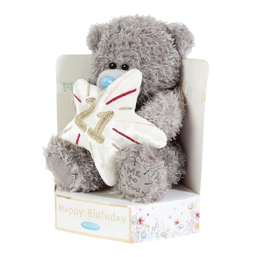 Me To You Bear Tatty Teddy 21st Birthday Plush Bear | 15cm High | Polyester