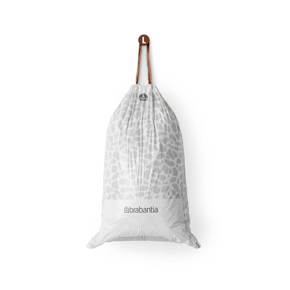 Brabantia PerfectFit Bin Liners - Tear-Resistant Plastic | 40 Count | 40-45 Litre Capacity | White 4