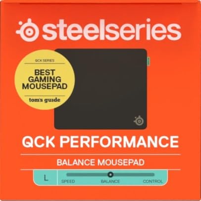 SteelSeries QcK L Performance Balance Gaming Mousepad - 49x42 cm, Black, Model 63432 22