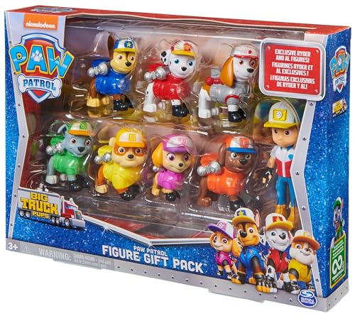 PAW Patrol Big Truck Pups 8-Piece Figure Gift Pack with Collectible Action Figures and Play Vehicles