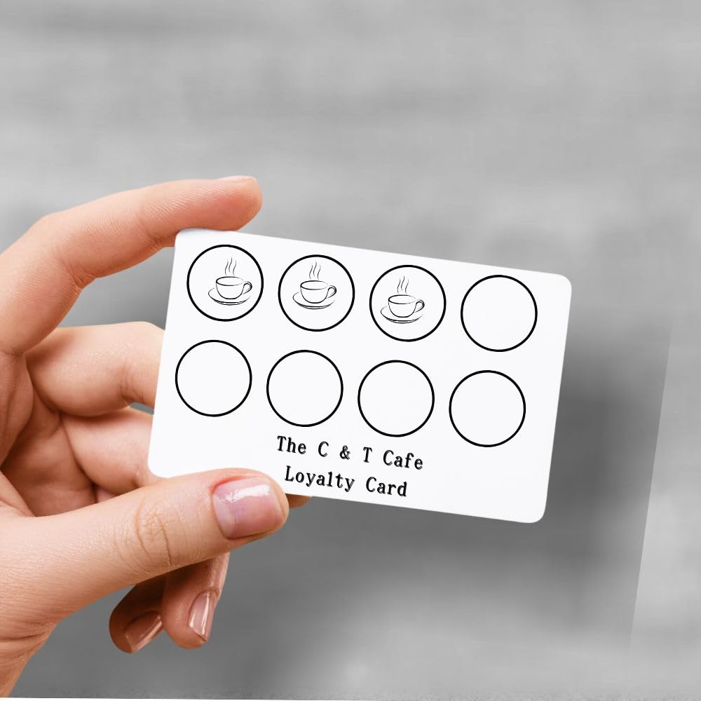 Trodat Printy 4612 Self-Inking Stamp - Coffee Cup Loyalty Card Stamper | Black Ink | 11x11mm Impression 3