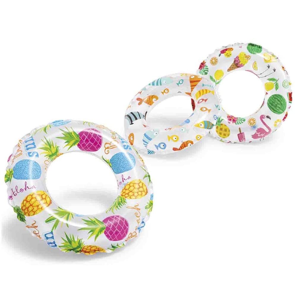 Intex Lively Print Swim Ring - 51cm Diameter | Multi-colour | Plastic 4