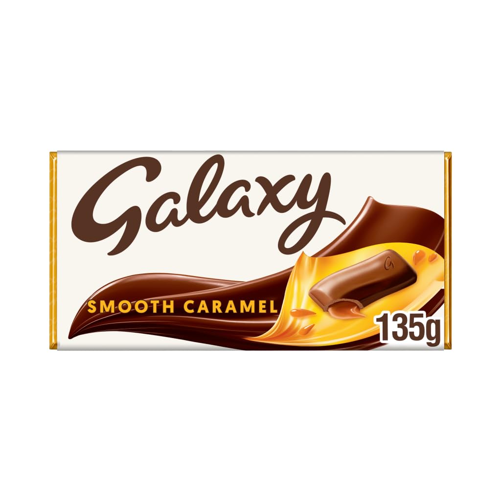 Mars Galaxy Smooth Caramel Milk Chocolate Bar - 135g, Vegetarian Friendly | Rainforest Alliance Certified 1