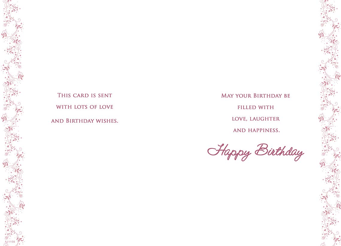 Piccadilly Greetings Contemporary Birthday Card for Niece | 9 x 6 Inches | Blue and Green