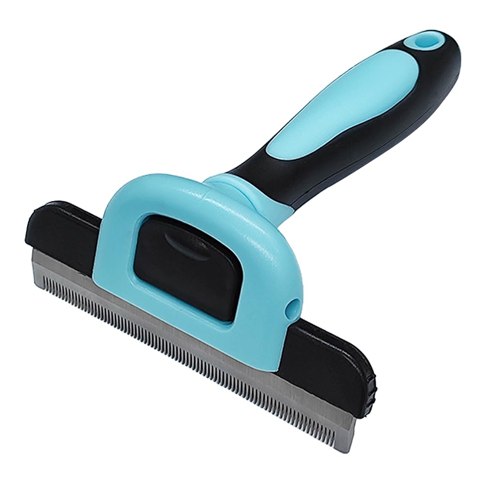 RAM ONLINE Double Sided Deshedding Dematting Comb for Dogs & Cats | Stainless Steel | Blue 2