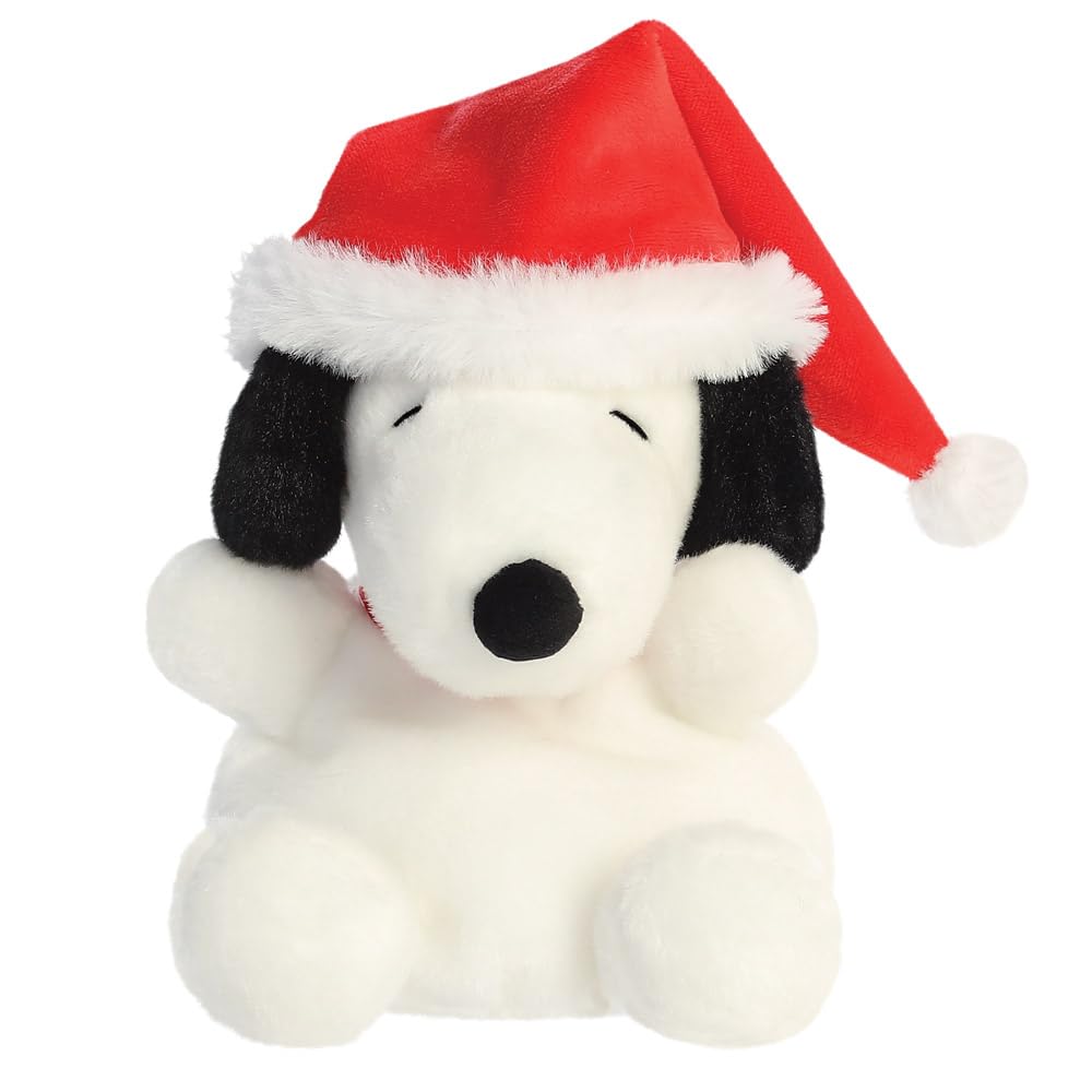 Santa Snoopy Palm Pals Plush - Soft Stuffed Animal for Kids & Collectors