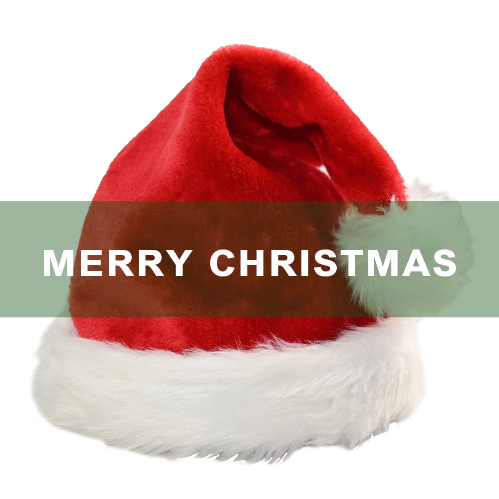 Ram® Deluxe Plush Christmas Santa Hat for Adults and Kids 2
