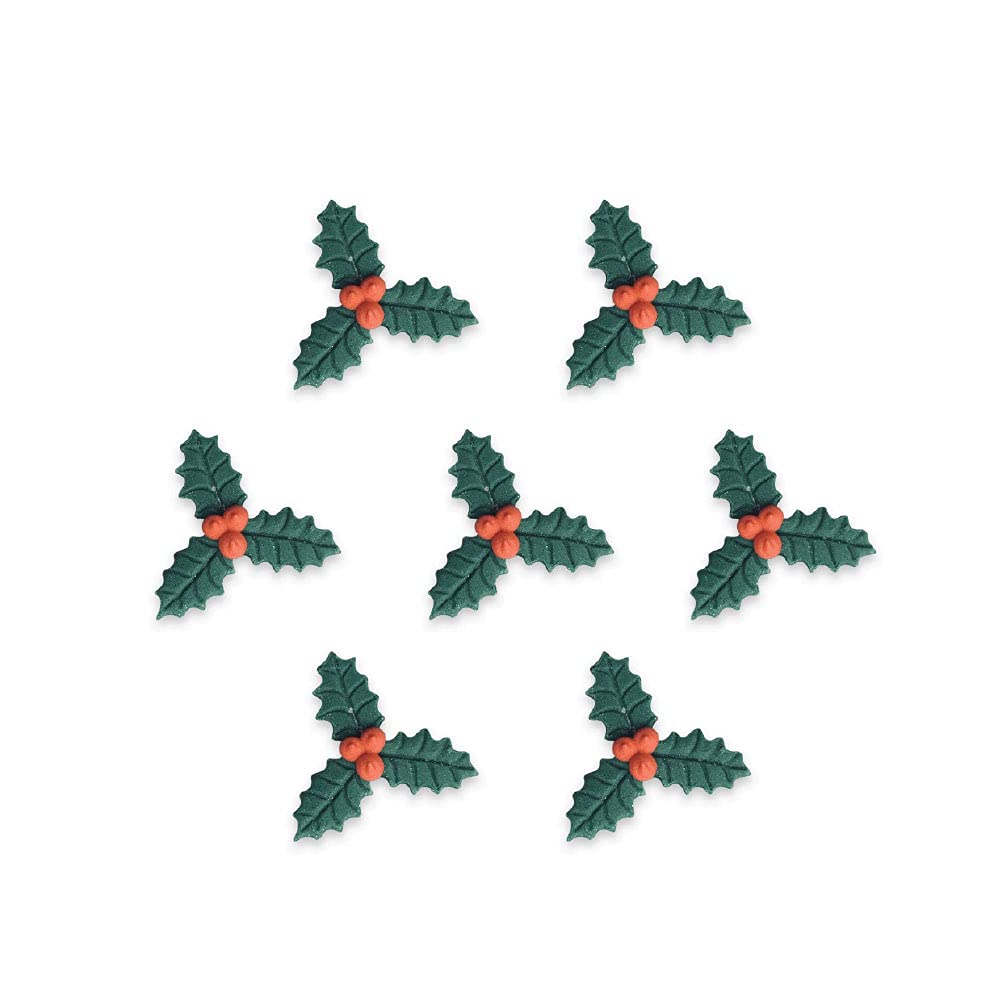 Anniversary House - Christmas Holly Edible Cake Toppers Sugarcraft Decorations 8