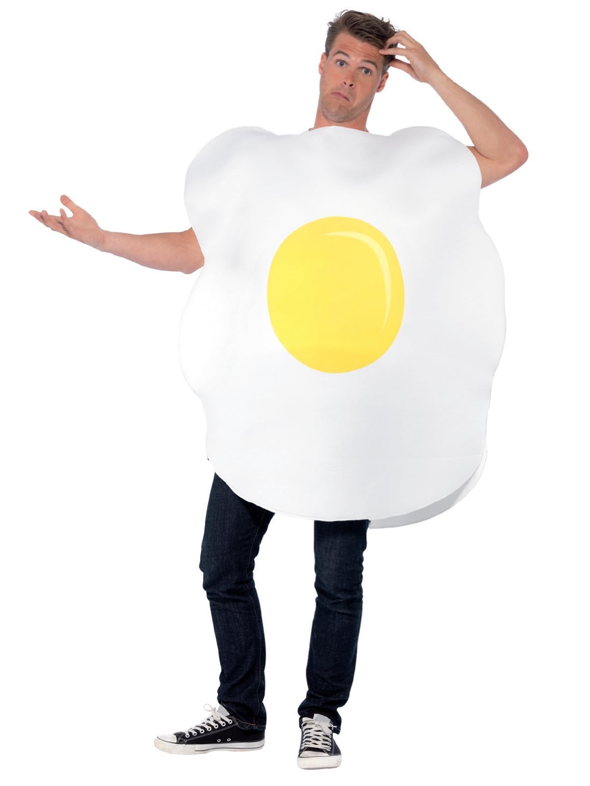 Smiffys Egg Costume - Funny Fancy Dress Tabard | Unisex Adult One Size