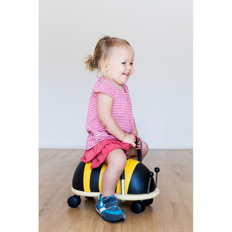 Wheelybug Toddler Wooden Ride-On - Small Bee | Ages 1-3 Years | Multi-Directional Castors 18
