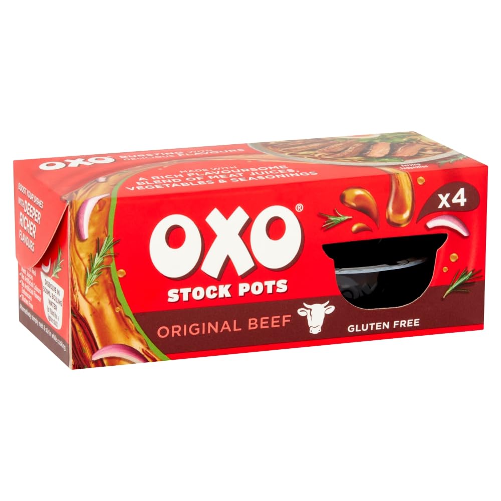 OXO Beef Stock Pots - Original Recipe, Rich & Flavourful | 40 Pots (10 Packs) | 800g Total 5