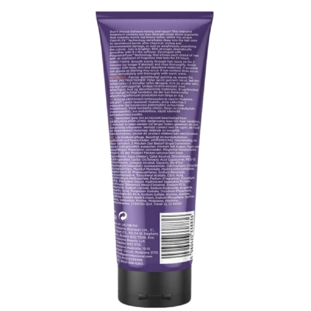 Fudge Clean Blonde Damage Rewind Treatment - Purple Toning Deep Conditioner, 200 ml