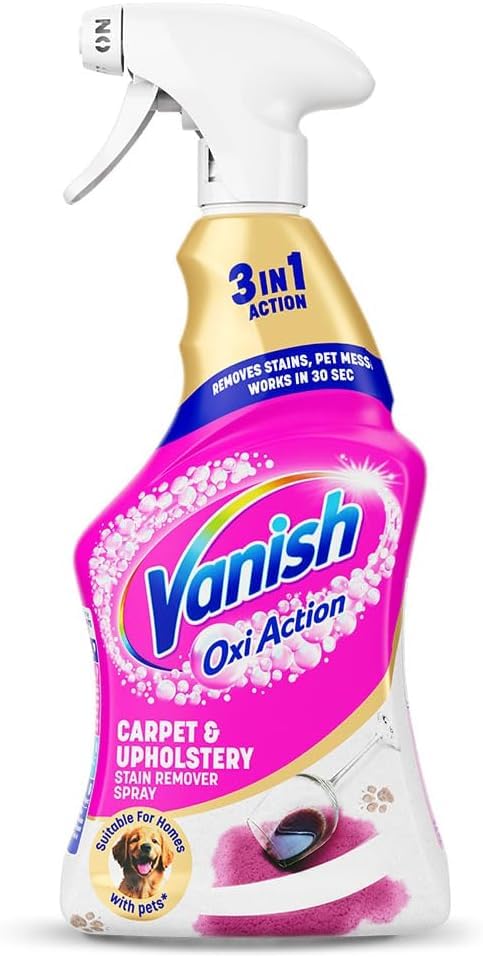 Vanish Gold Oxi Action Upholstery & Carpet Cleaner Spray for Stain Removal | 500 ml Aerosol 4