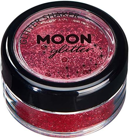 Moon Glitter - Holographic Glitter Shaker (5g) - Pink Cosmetic Grade Loose Glitter for Face, Body, Hair, Nails 15