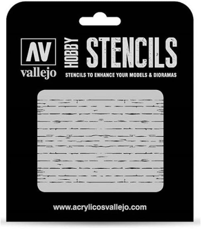 Vallejo Scale Model Stencils - 1:35 Wood Texture No. 1 Stencil Set (VALST-TX006)