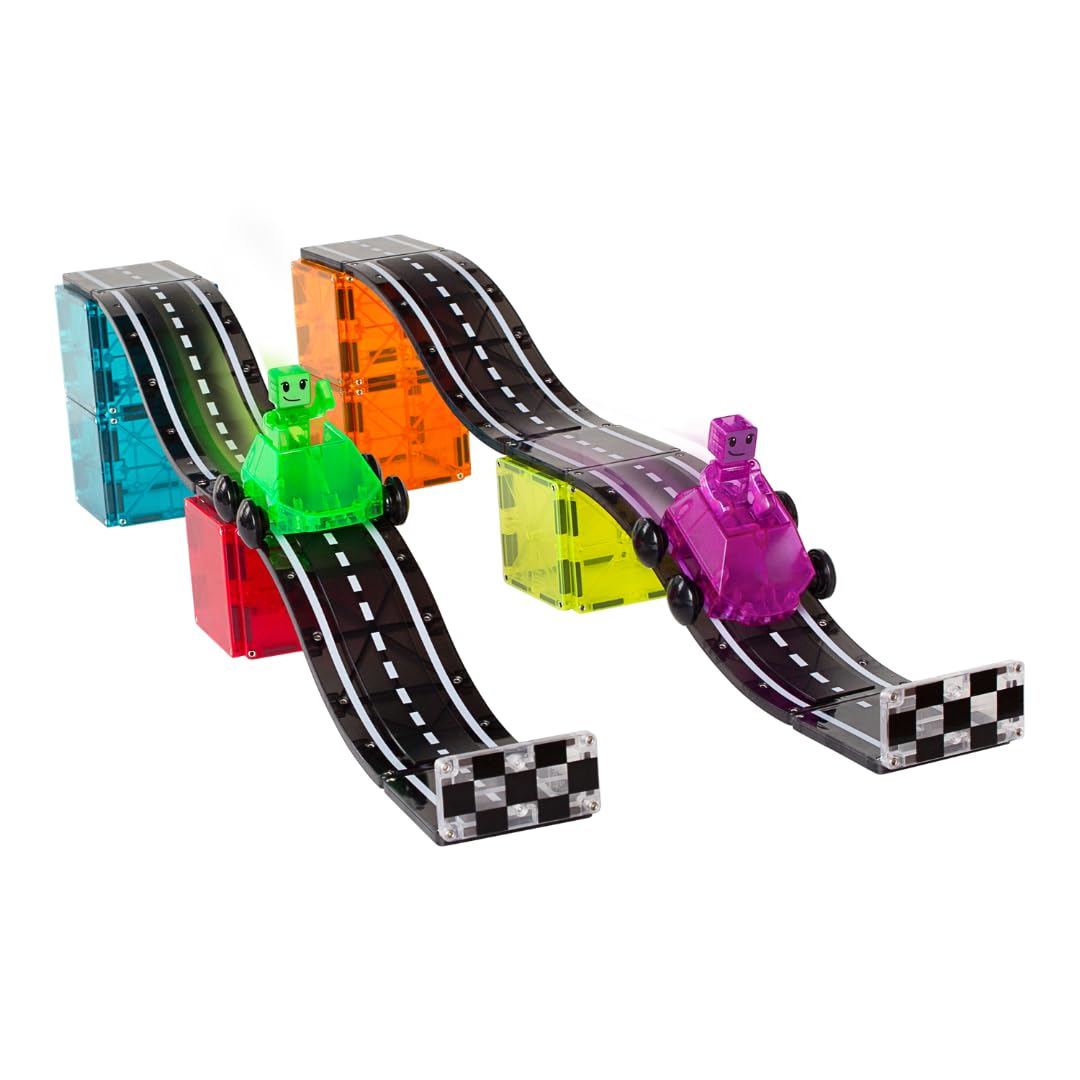 Magna-Tiles Downhill Duo 40-Piece Set - Magnetic Racing Playset for Kids 3+ 2